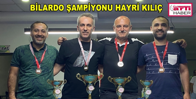 3 Bant Bilardo Şampiyonu Hayri Kılıç