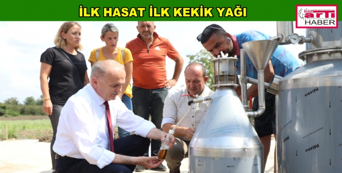 İlk Kekik Yağını Başkan Özlü Damıttı