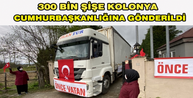 İşçiler Kolonya Yüklü Tırları Uğurladı