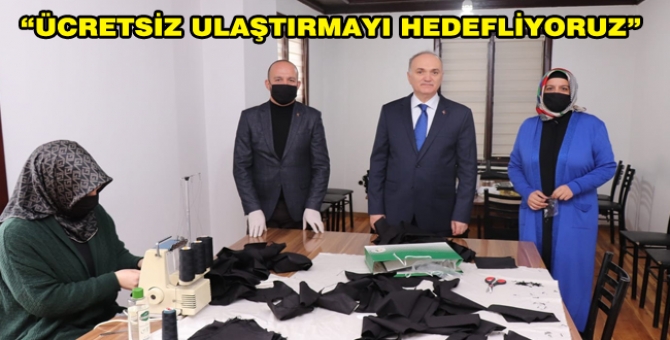 Başkan Özlü, Maske Üretimini İnceledi