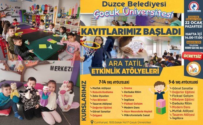 Çocuk Üniversitesinden Sömestr Etkinliği