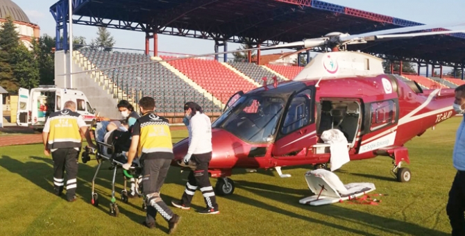 Hava Ambulansıyla Düzce’ye Geldi