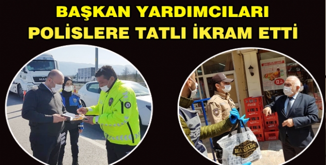 Polislere Tatlı İkram Edildi