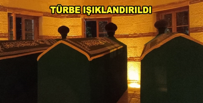 Türbenin İçi Işıklandırıldı
