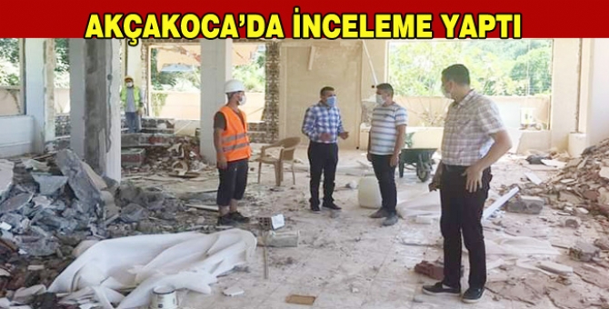 Vali Atay Akçakoca'daki Çalışmaları İnceledi